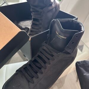 Saint Laurent Black High-Top Sneakers